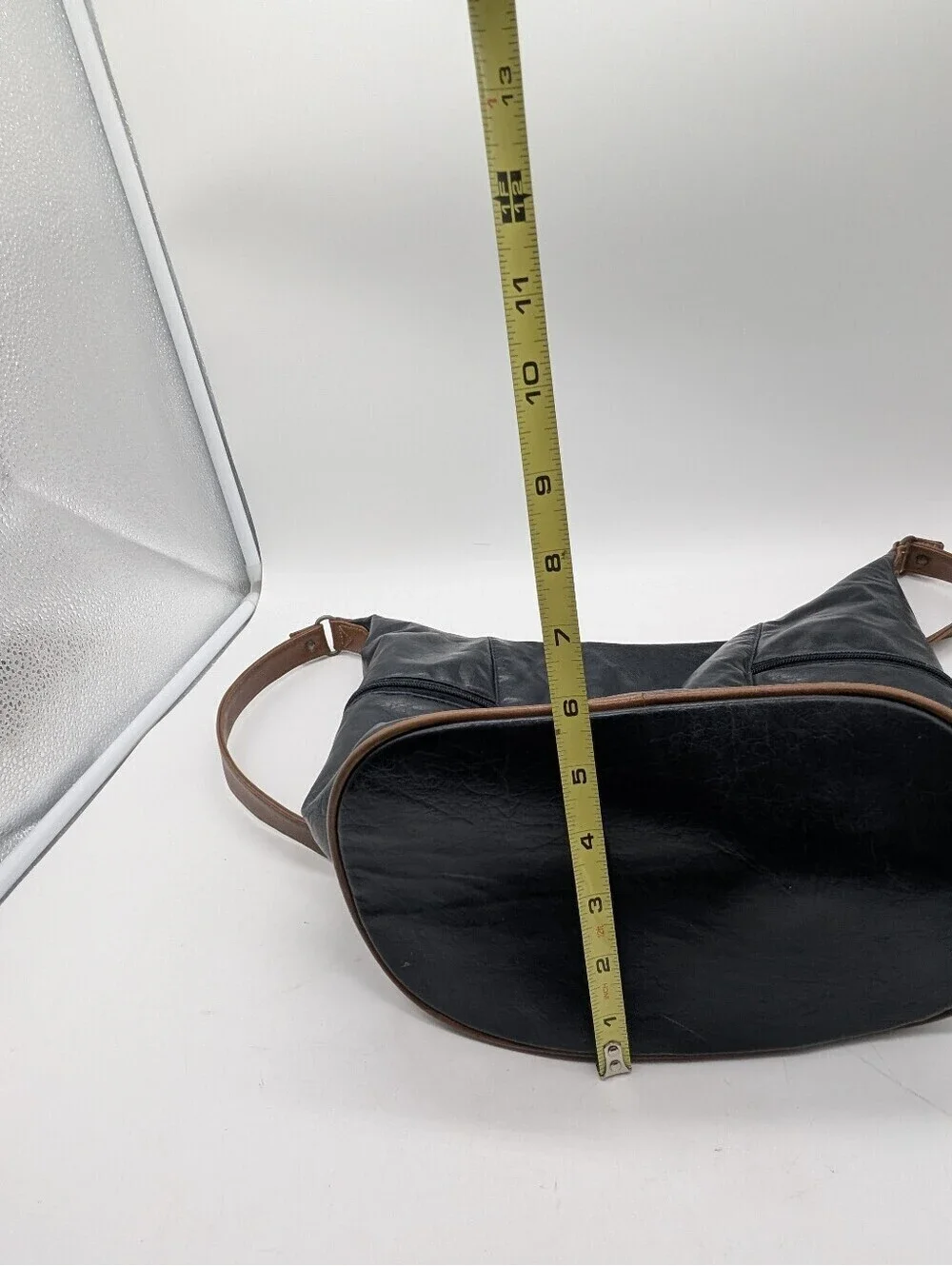 Vintage Michael Stevens International Navy Hobo Shoulder Bag